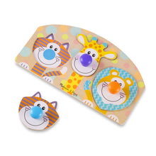 Load image into Gallery viewer, Safari Jumbo Peg Puzzle - 3 Pieces