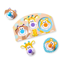 Load image into Gallery viewer, Safari Jumbo Peg Puzzle - 3 Pieces