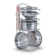 Load image into Gallery viewer, Stainless Steel Pots & Pans Play Set