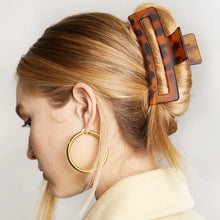 Load image into Gallery viewer, Recycled Plastic Assorted Claw Clips- Rectangle Open Shape