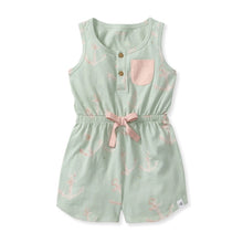 Load image into Gallery viewer, Anchors Organic Girl Romper