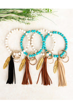 Load image into Gallery viewer, Boho Stone Keyring Bracelet