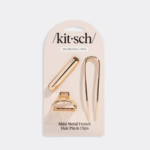 Load image into Gallery viewer, Mini Metal French Hair Pin & Clips 3pc Set