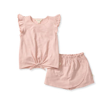Load image into Gallery viewer, Organic Girl Slub Tee & Shorts Set