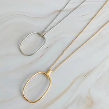 Load image into Gallery viewer, Sleek Oval Pendant Long Necklace
