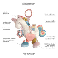 Load image into Gallery viewer, Link & Love™ Unicorn Activity Plush Silicone Teether Toy