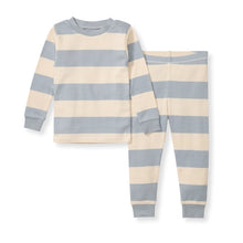 Load image into Gallery viewer, Rugby Stripe Infant PJ Set - Quarry