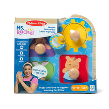 Load image into Gallery viewer, Ms. Rachel™ Wooden Peek-a-Boo Jumbo Peg Puzzle