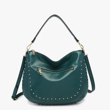 Load image into Gallery viewer, Aurelia Studded Hobo w/ Crossbody Strap