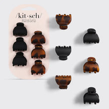 Load image into Gallery viewer, Recycled Plastic X-Small Claw Clips 6pc - Black & Tort