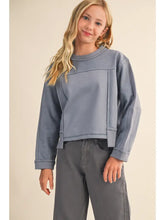 Load image into Gallery viewer, Tween Girls Crew Neck Sweatshirt - Blue