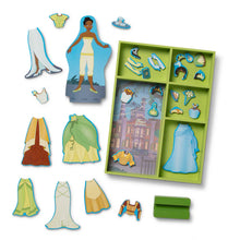 Load image into Gallery viewer, Disney Princess Tiana Wooden Magnetic Dress-Up Play Set