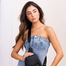 Load image into Gallery viewer, Jen&Co® Pamela Double Zip Sling Bag - Charcoal