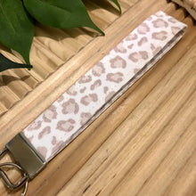 Load image into Gallery viewer, Soft Leopard Print Fabric Keychain - Key Fob