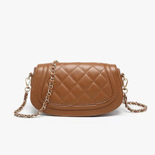 Load image into Gallery viewer, Taipei Quilted Flapover Crossbody w/ Chain Strap