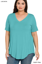 Load image into Gallery viewer, Short Sleeve V-Neck Hi-Low Top