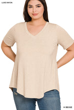 Load image into Gallery viewer, Short Sleeve V-Neck Hi-Low Top