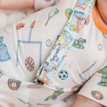 Load image into Gallery viewer, COPPER PEARL® Binky Clips - Sesame Street Varsity Friends