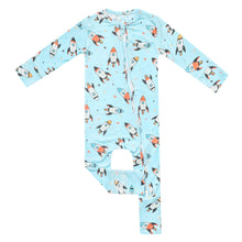 Load image into Gallery viewer, COPPER PEARL® Zip-Up Footie Pajama Rocketeer