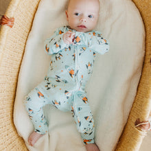 Load image into Gallery viewer, COPPER PEARL® Zip-Up Footie Pajama Rocketeer