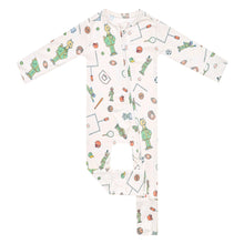 Load image into Gallery viewer, COPPER PEARL® Convertible Zip-Up Footie Pajama - Sesame Street Varsity Friends