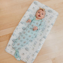 Load image into Gallery viewer, COPPER PEARL® Newborn Knotted Gown - Star Wars Mando Medley
