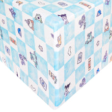 Load image into Gallery viewer, COPPER PEARL® Premium Crib Sheet Monsters Inc. Medley