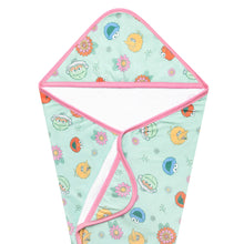 Load image into Gallery viewer, COPPER PEARL® Hooded Towel - Sesame Street Retro Floral