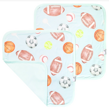 Load image into Gallery viewer, COPPER PEARL® Security Blanket Set (2pk) - Sports Medley