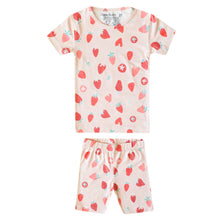 Load image into Gallery viewer, COPPER PEARL® 2pc Short Sleeve Pajama Set STRAWBERRY