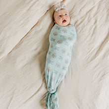 Load image into Gallery viewer, COPPER PEARL® Knit Swaddle Blanket - Star Wars Mando Medley