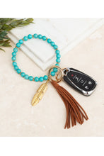Load image into Gallery viewer, Boho Stone Keyring Bracelet