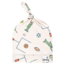 Load image into Gallery viewer, COPPER PEARL® Top Knot Hat - Sesame Street Varsity Friends