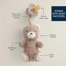 Load image into Gallery viewer, Bitzy Pal Natural Rubber Pacifier & Plush - Bear