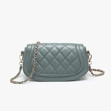 Load image into Gallery viewer, Taipei Quilted Flapover Crossbody w/ Chain Strap
