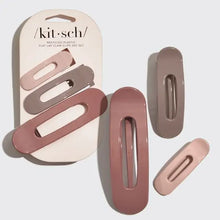 Load image into Gallery viewer, Flat Lay Claw Clip 3pc Flat - Ultra Glossy Terracotta