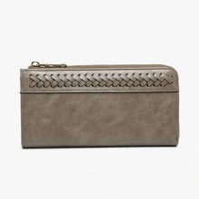 Load image into Gallery viewer, Gia Braided Detail Zip-Top Wallet