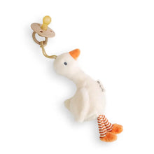 Load image into Gallery viewer, Bitzy Pal Natural Rubber Pacifier & Plush - Goose