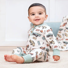 Load image into Gallery viewer, Vintage Car Henley Romper