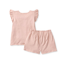 Load image into Gallery viewer, Organic Girl Slub Tee & Shorts Set