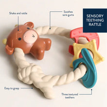 Load image into Gallery viewer, Ritzy Rattle™ Silicone Teether Rattle- Highland Cow