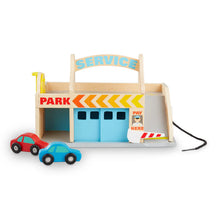 Load image into Gallery viewer, Wooden Service Station Parking Garage