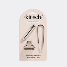 Load image into Gallery viewer, Mini Metal French Hair Pin & Clips 3pc Set