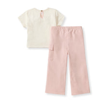 Load image into Gallery viewer, Girl Slub Pocket Tee & Pants Set