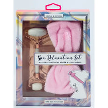 Load image into Gallery viewer, White Jade Roller & Headband - Spa Relaxation Gift Set