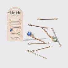Load image into Gallery viewer, Cloud & Gem Bobby Pins 8pc Set - Garden Bouquet