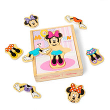 Load image into Gallery viewer, Disney Minnie Mouse Wooden Mix & Match Dress-Up Puzzle