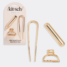 Load image into Gallery viewer, Mini Metal French Hair Pin & Clips 3pc Set