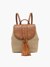 Load image into Gallery viewer, Jen & Co Eleanora Straw Backpack