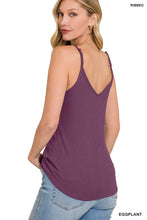 Load image into Gallery viewer, Ribbed Half Snap Button Closure Cami Top